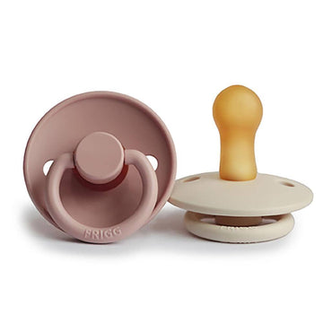 Frigg - Fopspeen Classic latex 2-pack T2/vanaf 6m - Blush/Cream